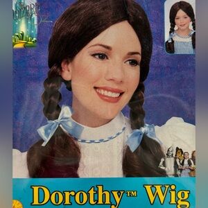 Wizard of Oz Dorothy Wig with Blue Ribbons